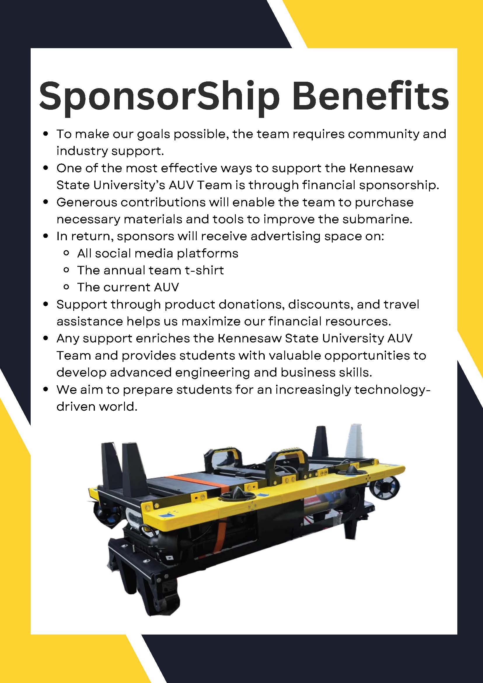 Sponsorship Packet Page